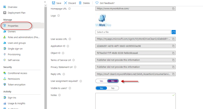 Configuraci N De Inicio De Sesi N Nico De Saml Azure Ad Myworkdrive