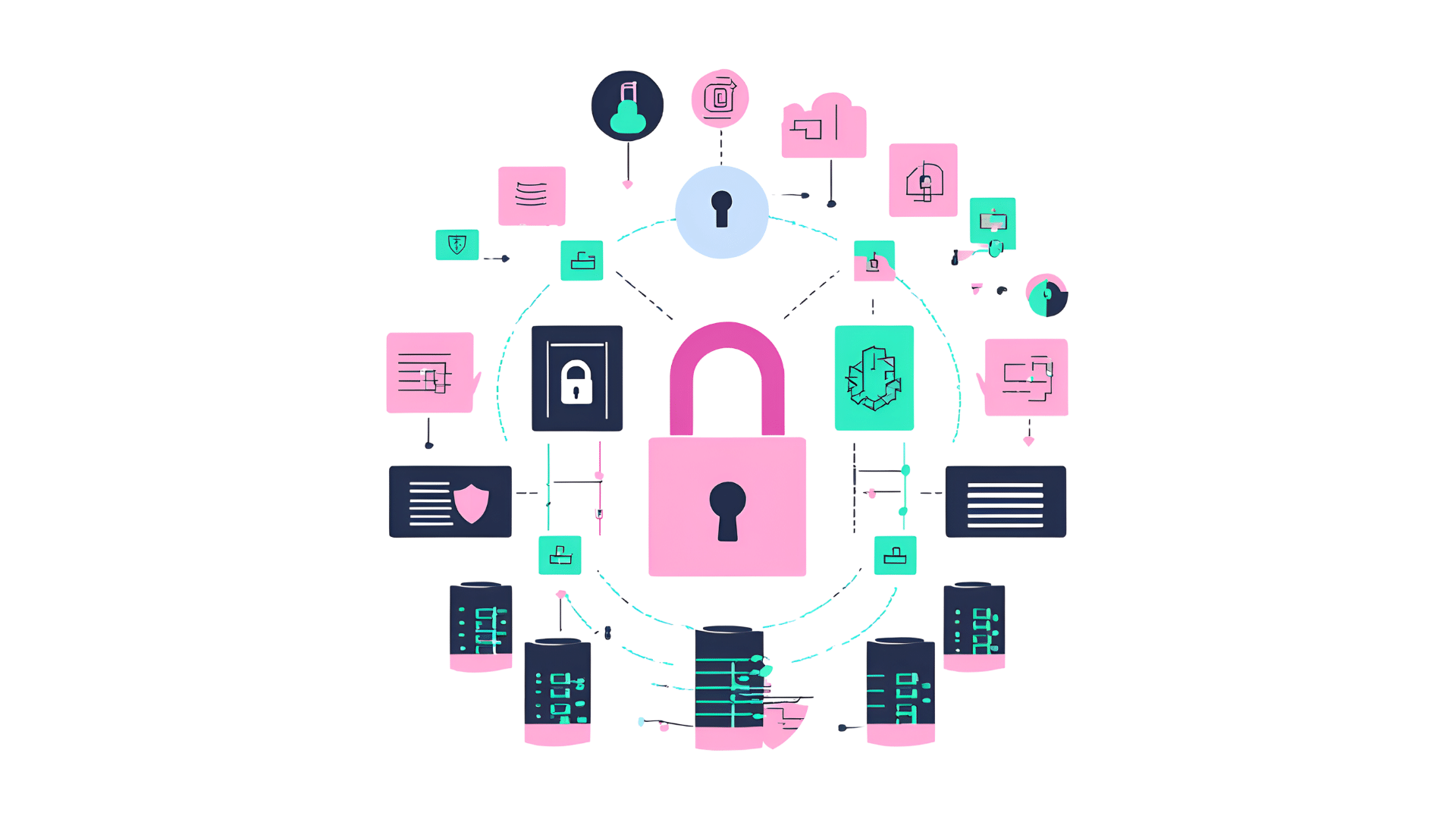 A graphic depicting Data Security and Encryption